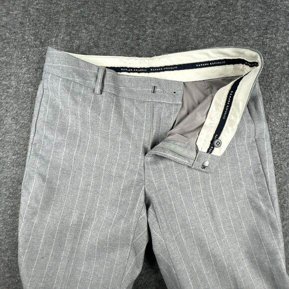 Banana Republic Martin Fit Wool Pants Womens Sz 4 Gray Pinstripe Formal Casual - Picture 4 of 11